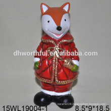 Decorative ceramic fox figurine in high quality